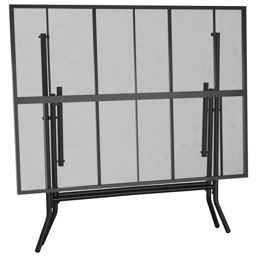 Folding Garden Table Anthracite 110x80x72 cm Steel Mesh