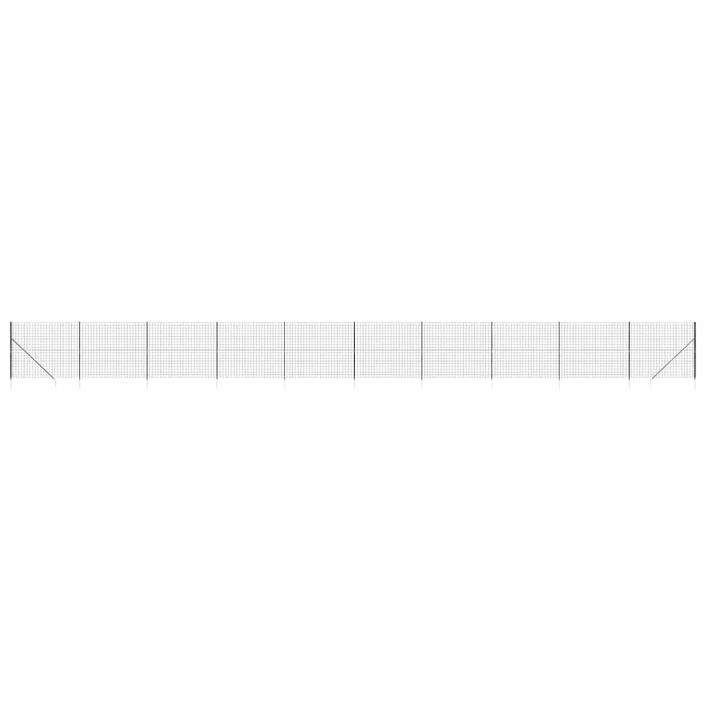 Wire Mesh Fence with Spike Anchors Anthracite 1.4x25 m