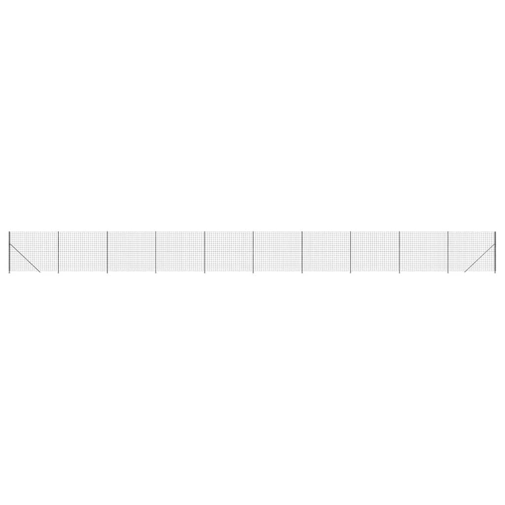 Wire Mesh Fence with Flange Anthracite 1.6x25 m
