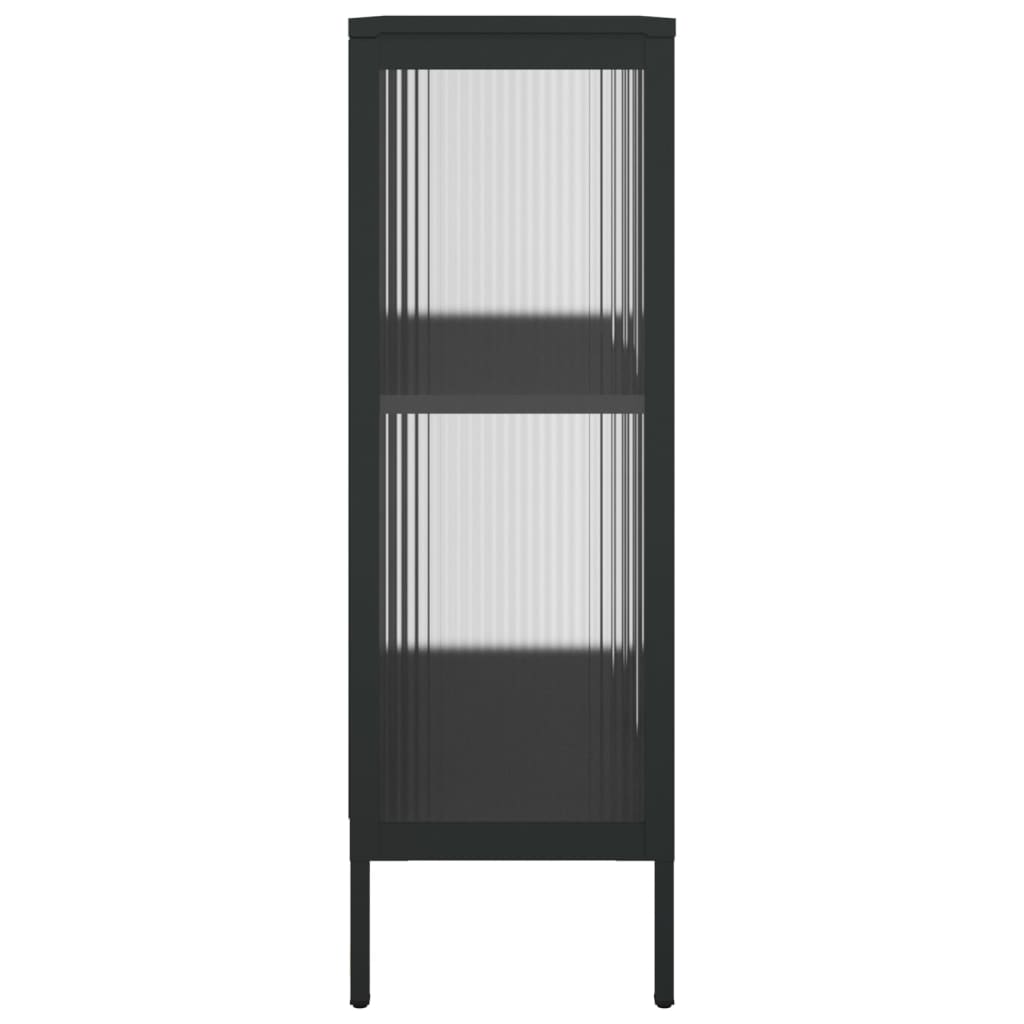 Sideboard Black 75x35x105 cm Glass and Steel