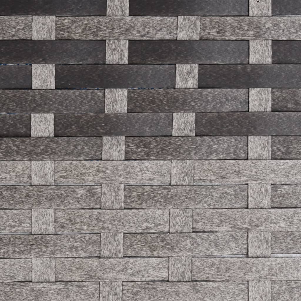 2-Seater Garden Bench Grey Poly Rattan