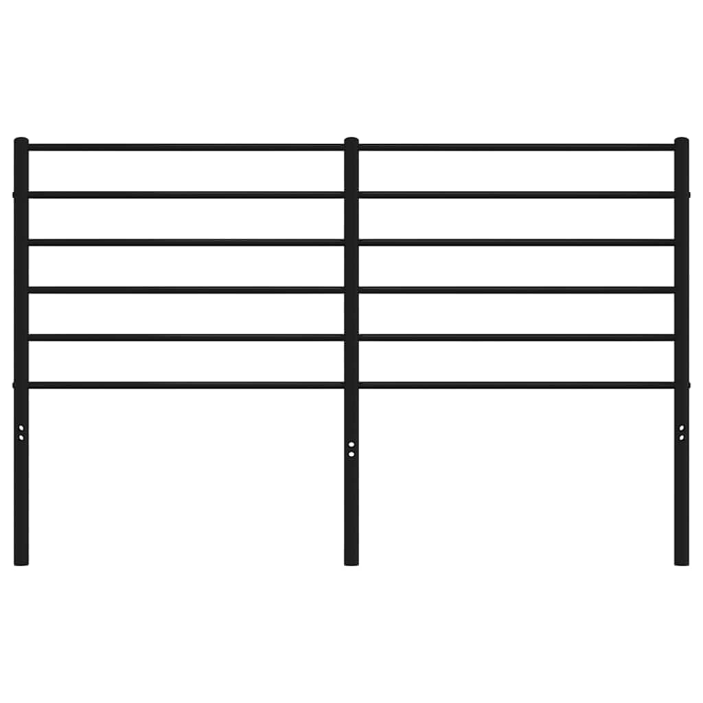Metal Replace Headboard Black 135 cm