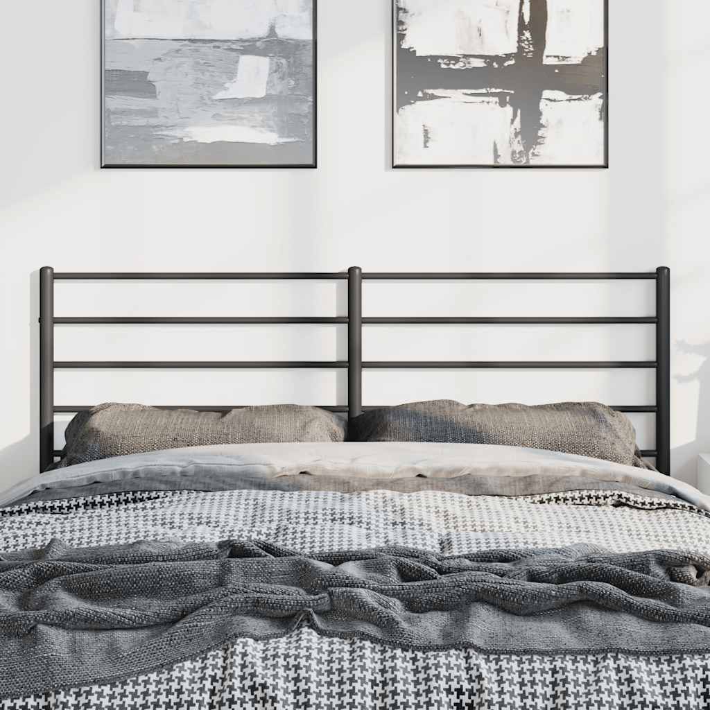 Metal Replace Headboard Black 150 cm
