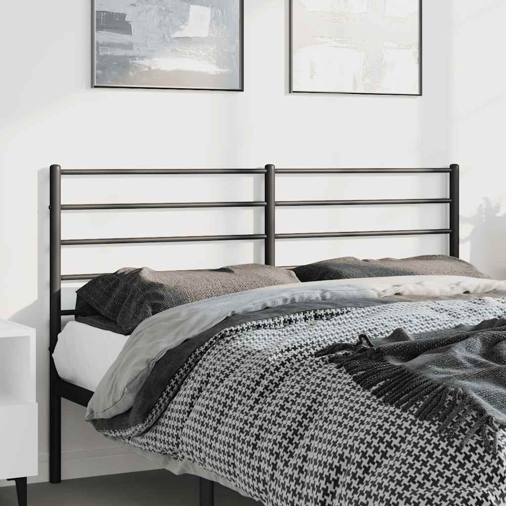 Metal Replace Headboard Black 150 cm