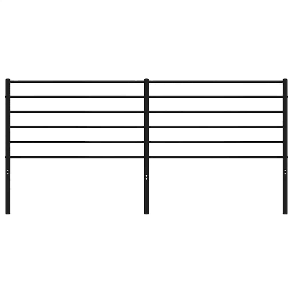 Metal Headboard Black 183 cm King