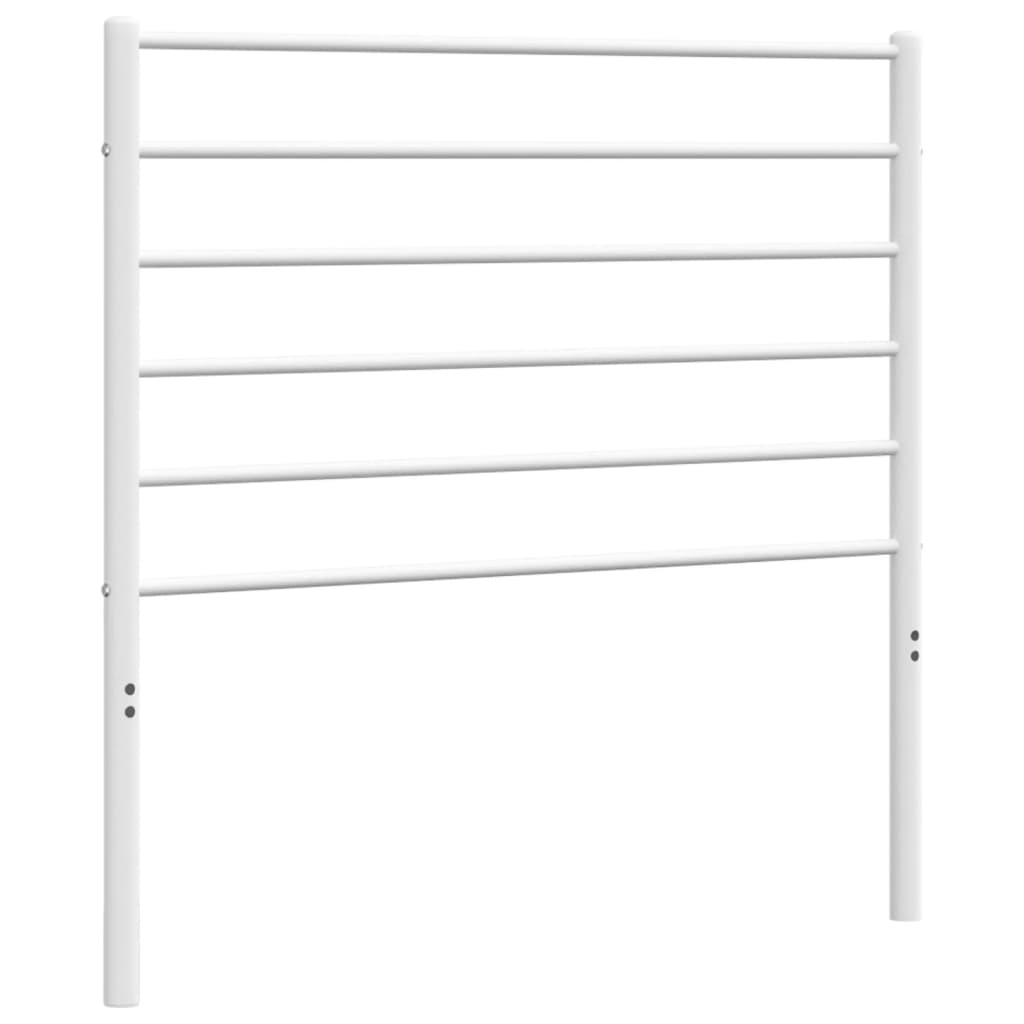 Metal Headboard White 107 cm King Single