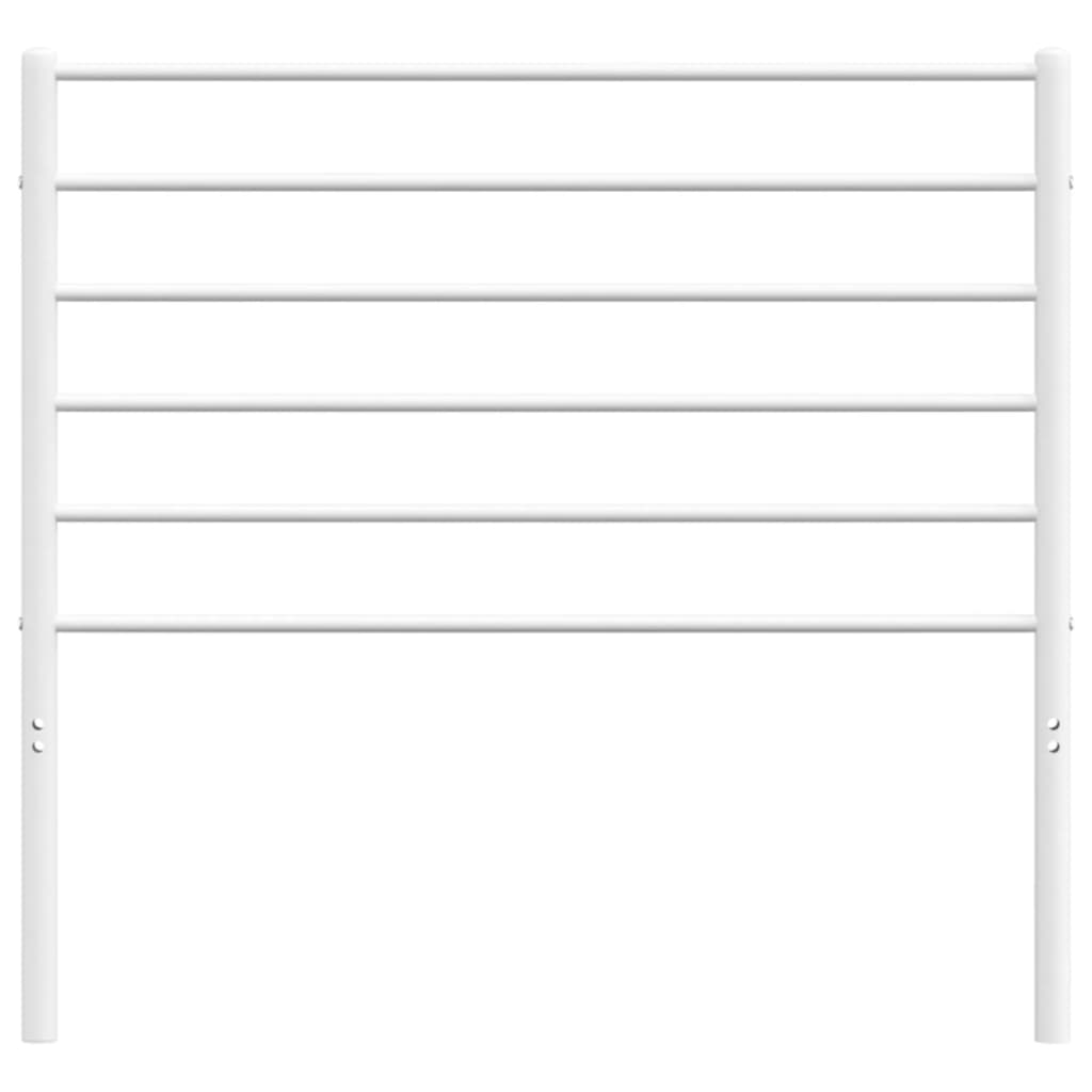 Metal Headboard White 107 cm King Single
