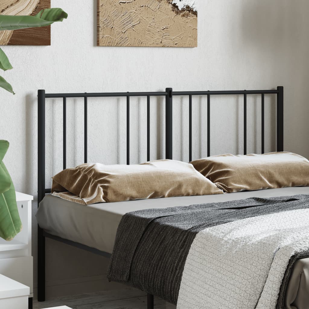 Metal Replace Headboard Black 135 cm