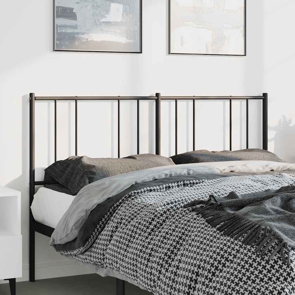 Metal Replace Headboard Black 150 cm