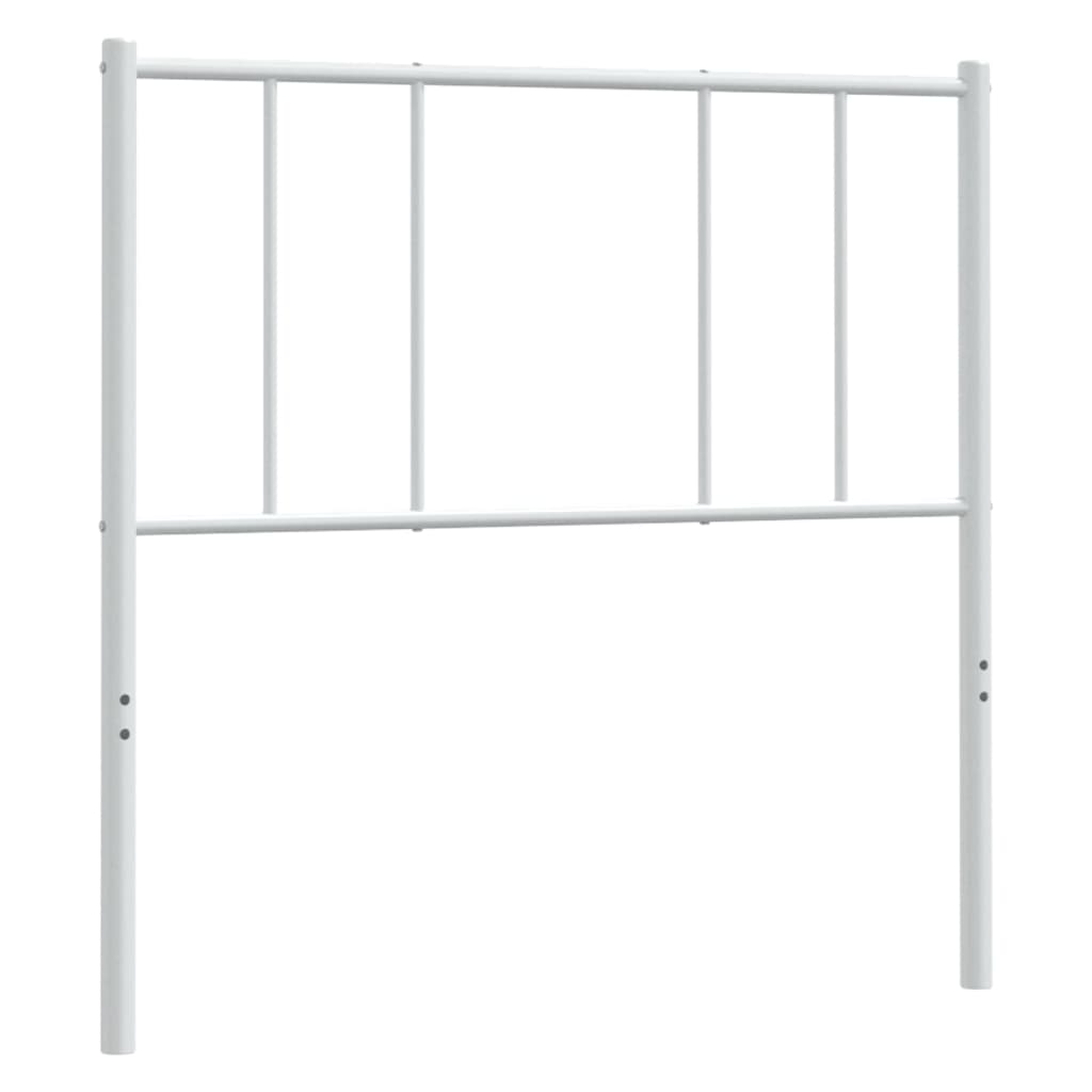 Metal Headboard White 107 cm King Single