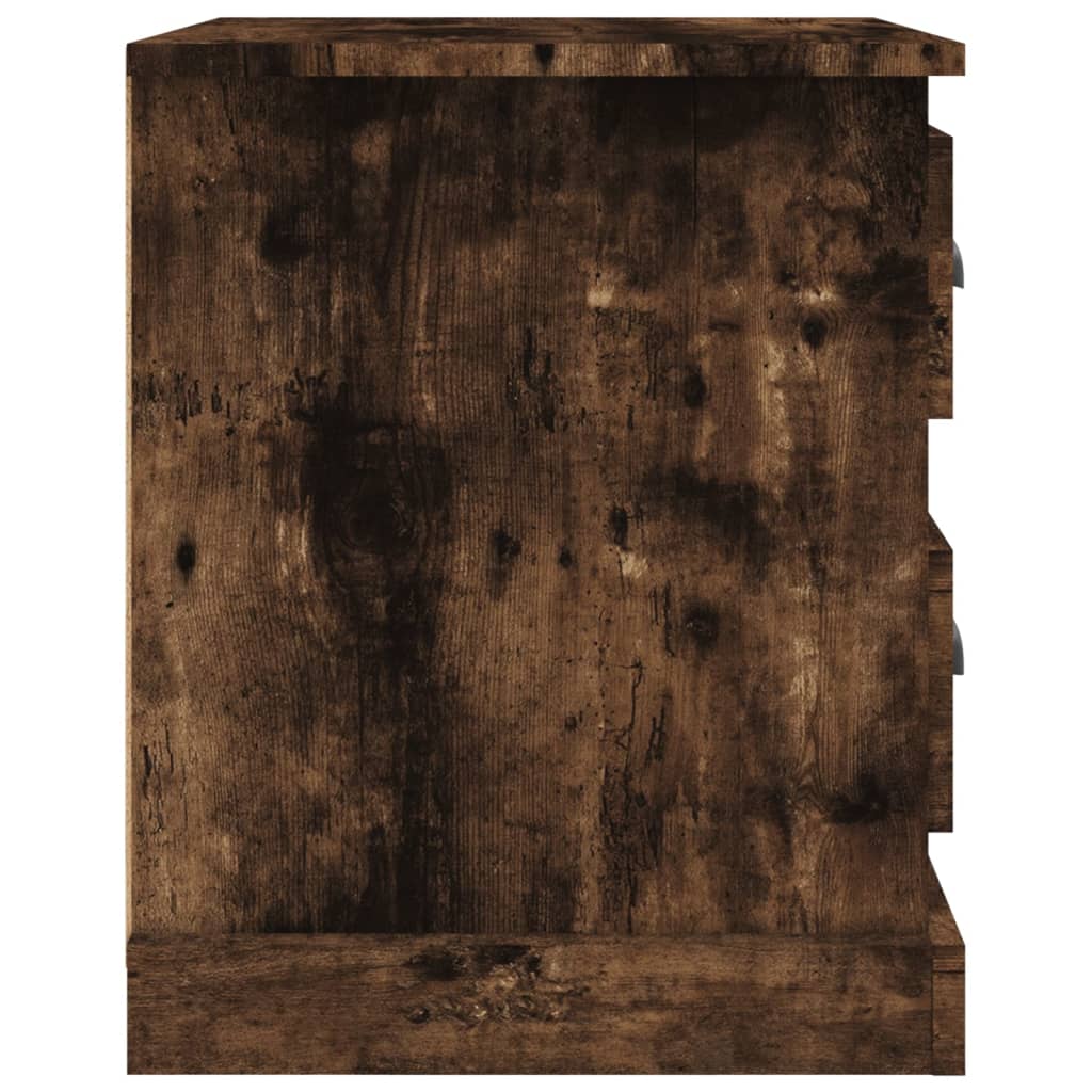 Bedside Cabinet Smoked Oak 39x39x47.5 cm Engineered Wood