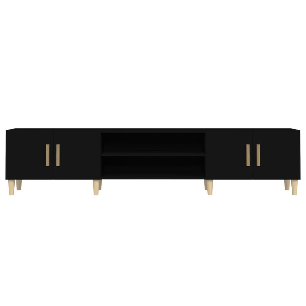 TV Cabinet Black 180x31.5x40 cm Engineered Wood