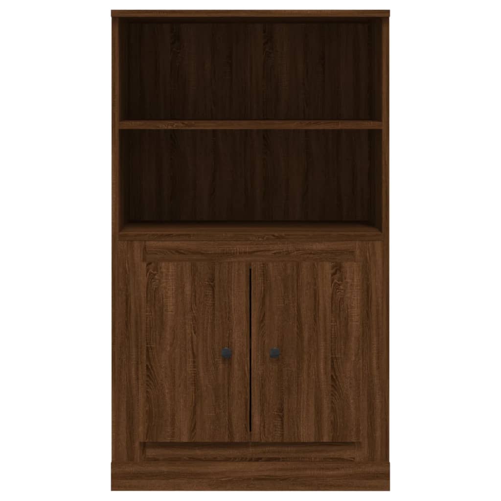 Highboard Brown Oak 60x35.5x103.5 cm Engineered Wood