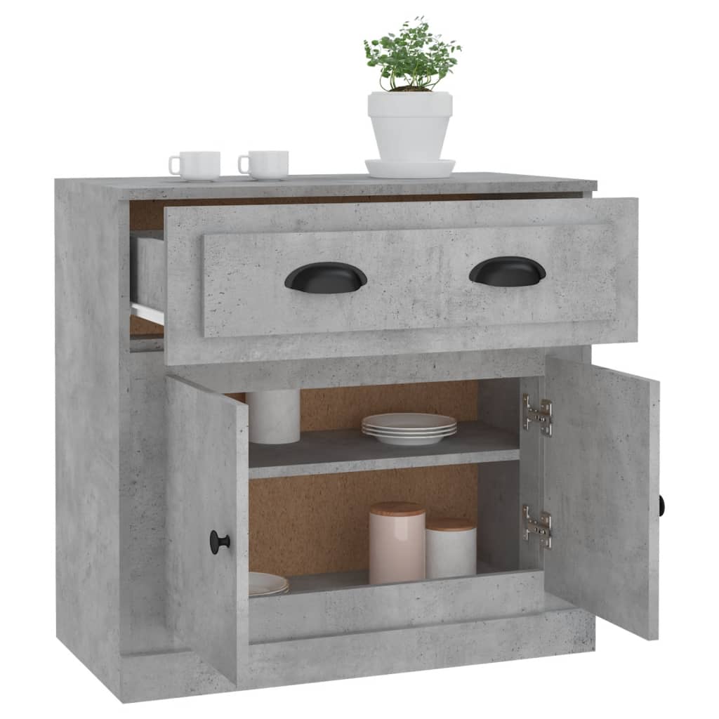 Sideboard Concrete Grey 70x35.5x67.5 cm Engineered Wood