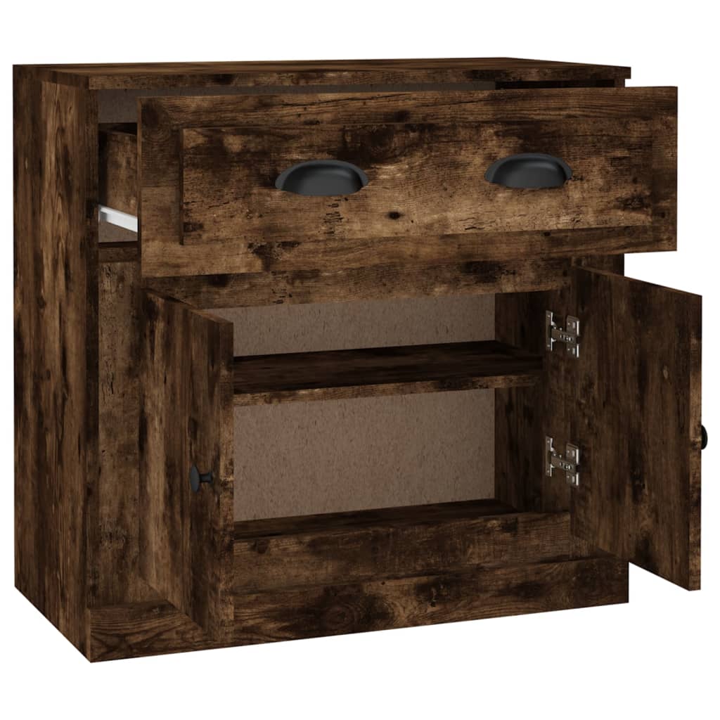 Sideboard Smoked Oak 70x35.5x67.5 cm Engineered Wood