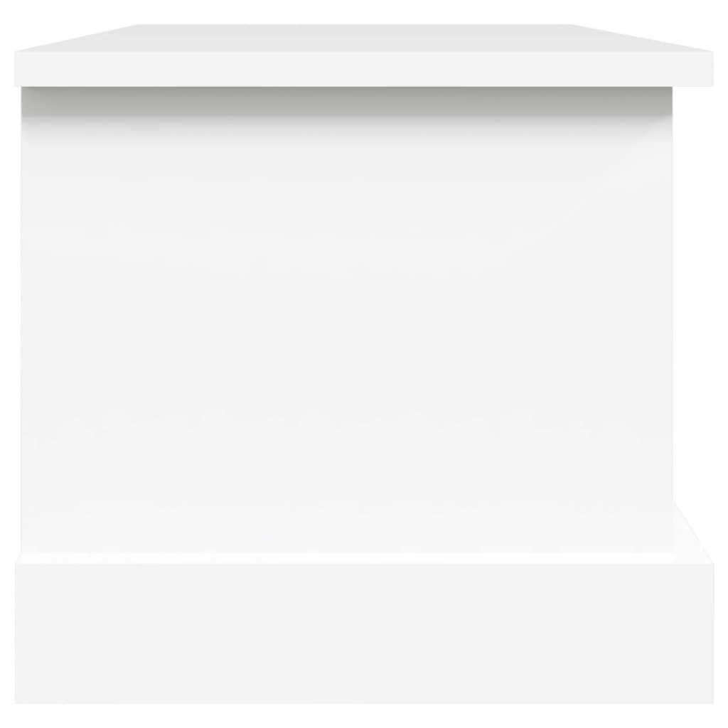 Storage Box White 50x30x28 cm Engineered Wood