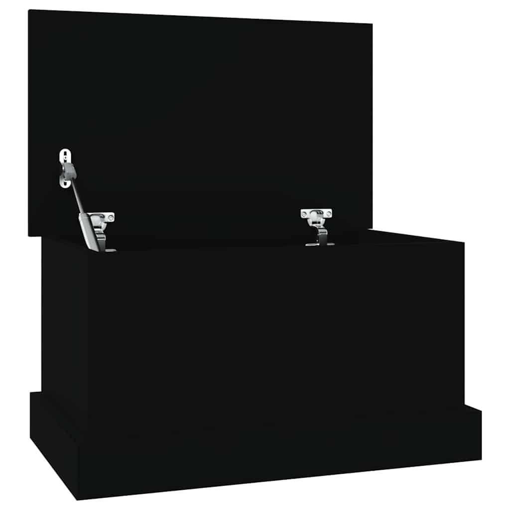 Storage Box Black 50x30x28 cm Engineered Wood