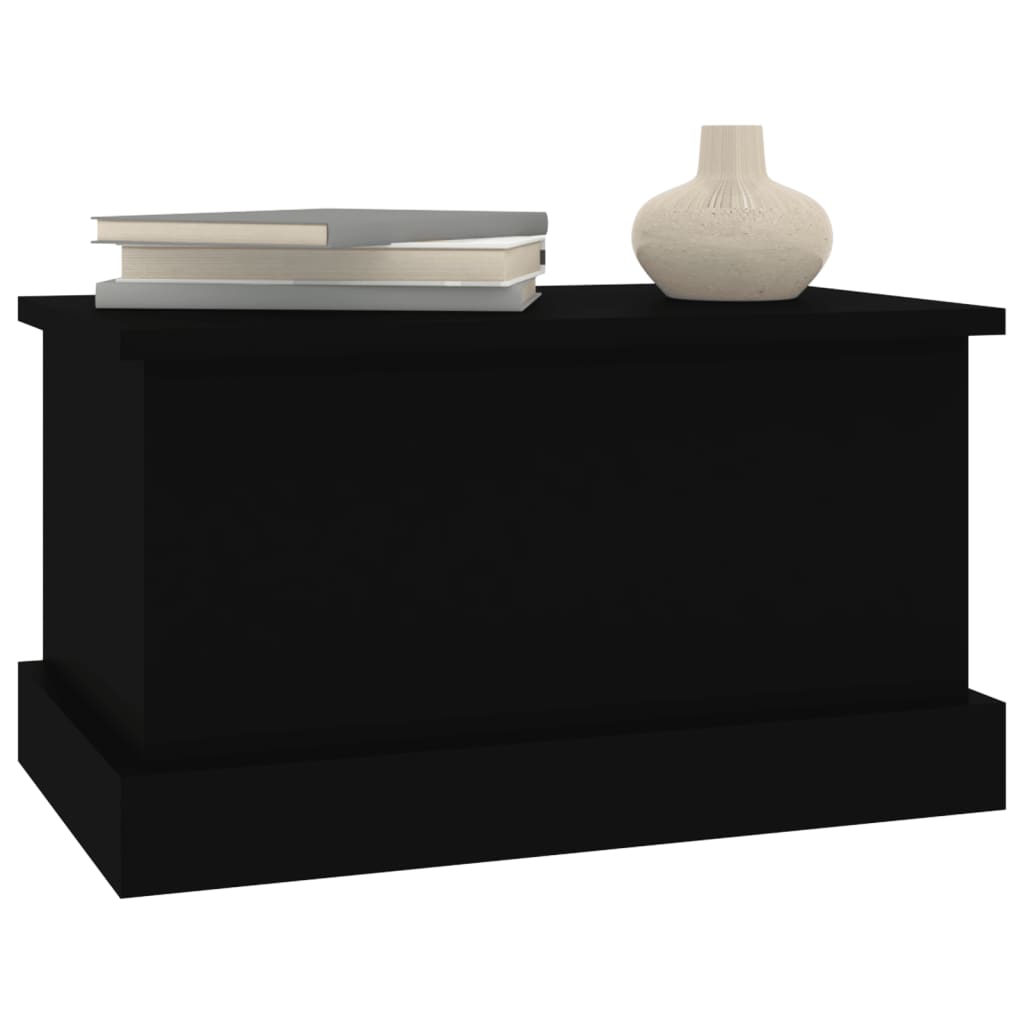 Storage Box Black 50x30x28 cm Engineered Wood