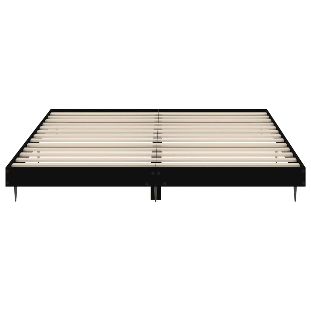 Bed Frame without Mattress Black 183x203 cm King Engineered Wood