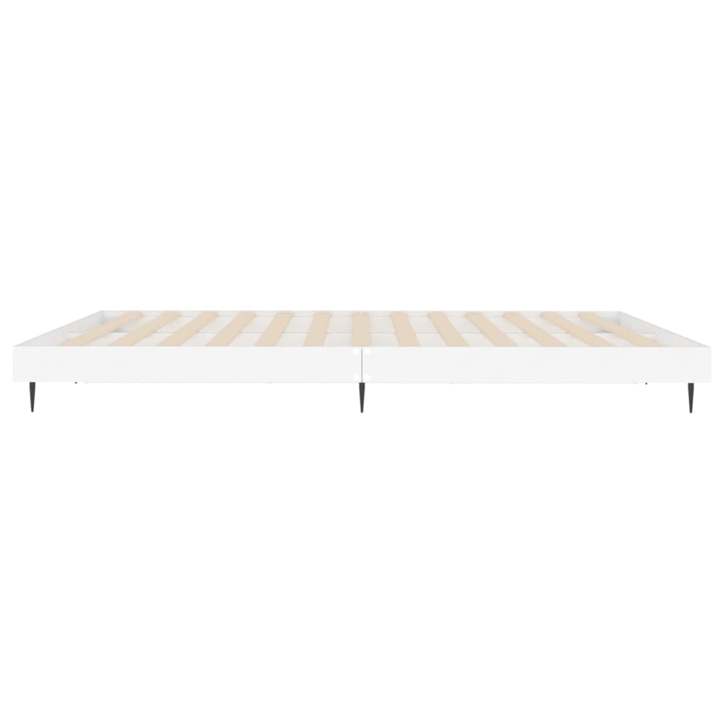 Bed Frame without Mattress White 150x200 cm Engineered Wood