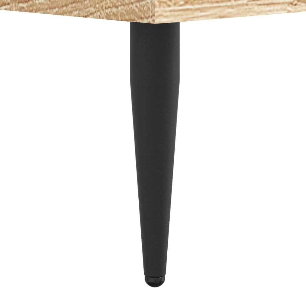 Bed Frame without Mattress Sonoma Oak 135x190 cm Engineered Wood