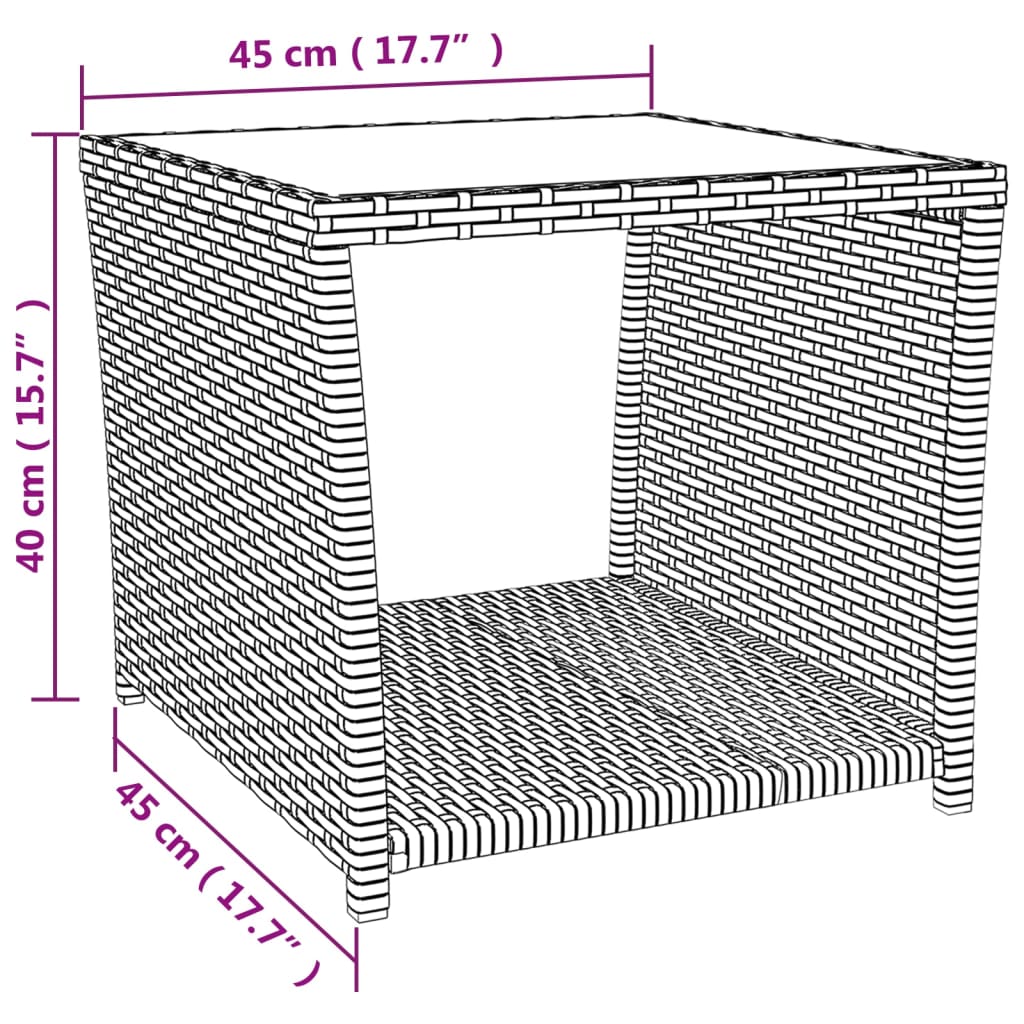 2 Piece Garden Lounge Set Black Poly Rattan&Steel