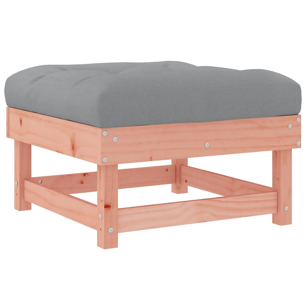 Garden Footstools with Cushions 2pcs Solid Wood Douglas
