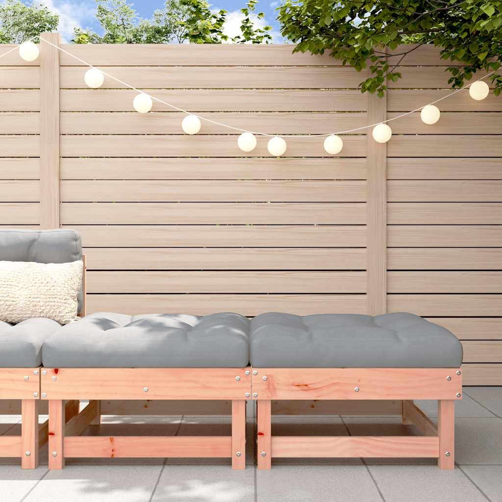 Garden Footstools with Cushions 2pcs Solid Wood Douglas