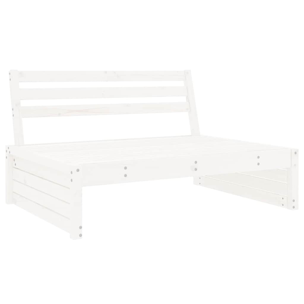 Middle Sofa White 120x80 cm Solid Wood Pine