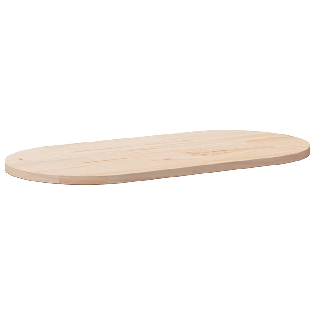 Table Top 100x50x2.5 cm Solid Wood Pine Oval