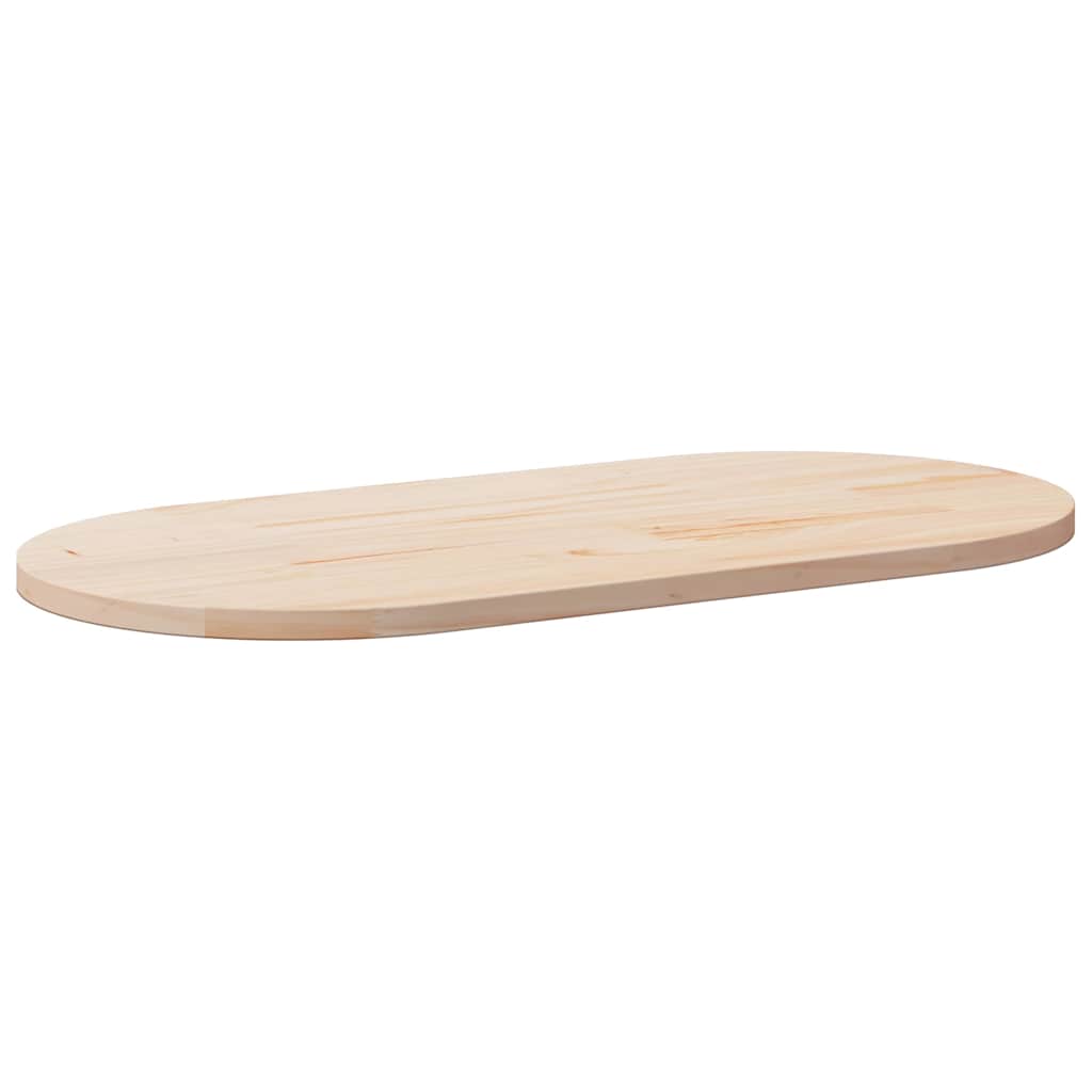 Table Top 110x55x2.5 cm Solid Wood Pine Oval