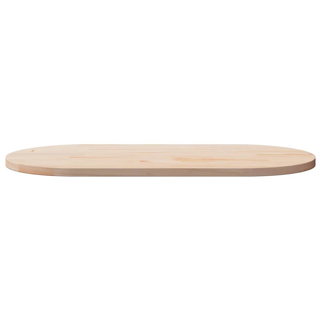 Table Top 110x55x2.5 cm Solid Wood Pine Oval