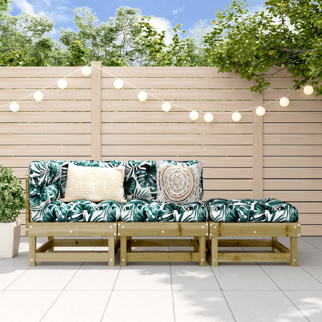 3 Piece Garden Lounge Set Impregnated Wood Pine