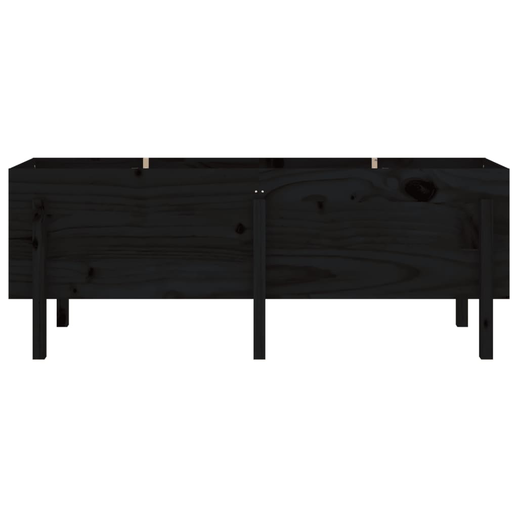 Garden Raised Bed Black 160x50x57 cm Solid Wood Pine