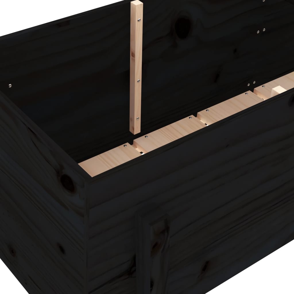 Garden Raised Bed Black 160x50x57 cm Solid Wood Pine