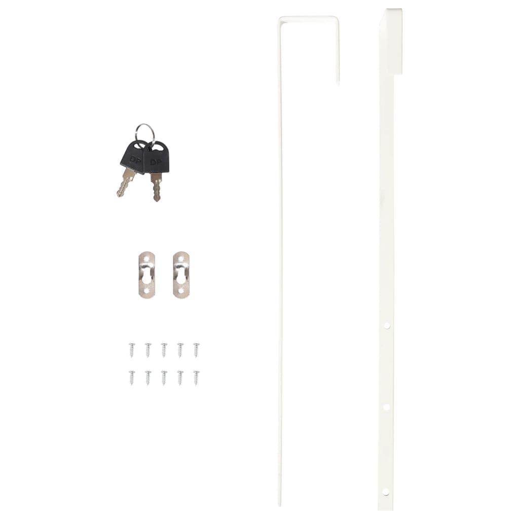 Mirror Jewellery Cabinet Wall Mounted White 37.5x10x90 cm