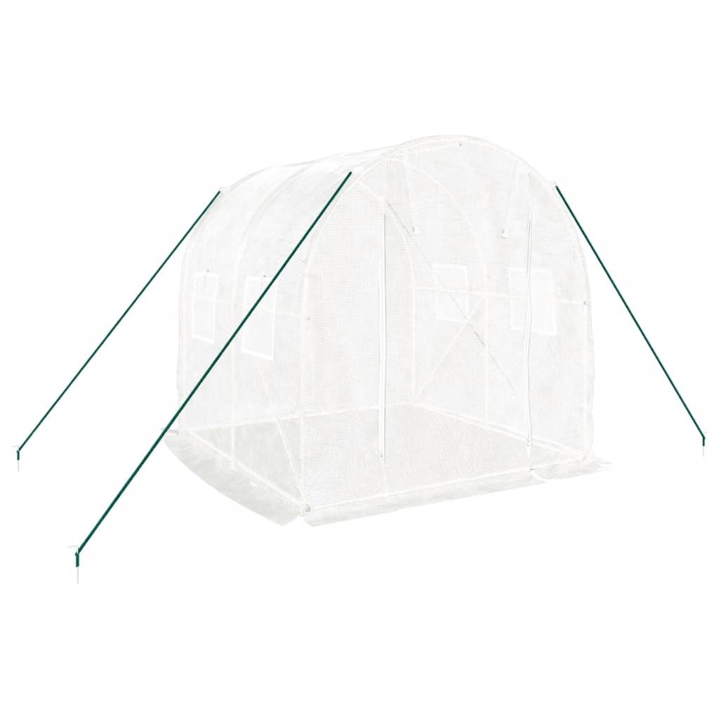 Greenhouse with Steel Frame White 4 m? 2x2x2 m