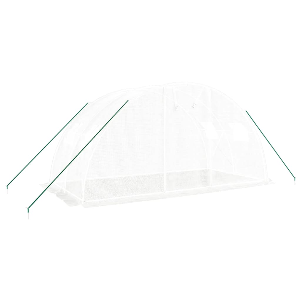 Greenhouse with Steel Frame White 8 m? 4x2x2 m