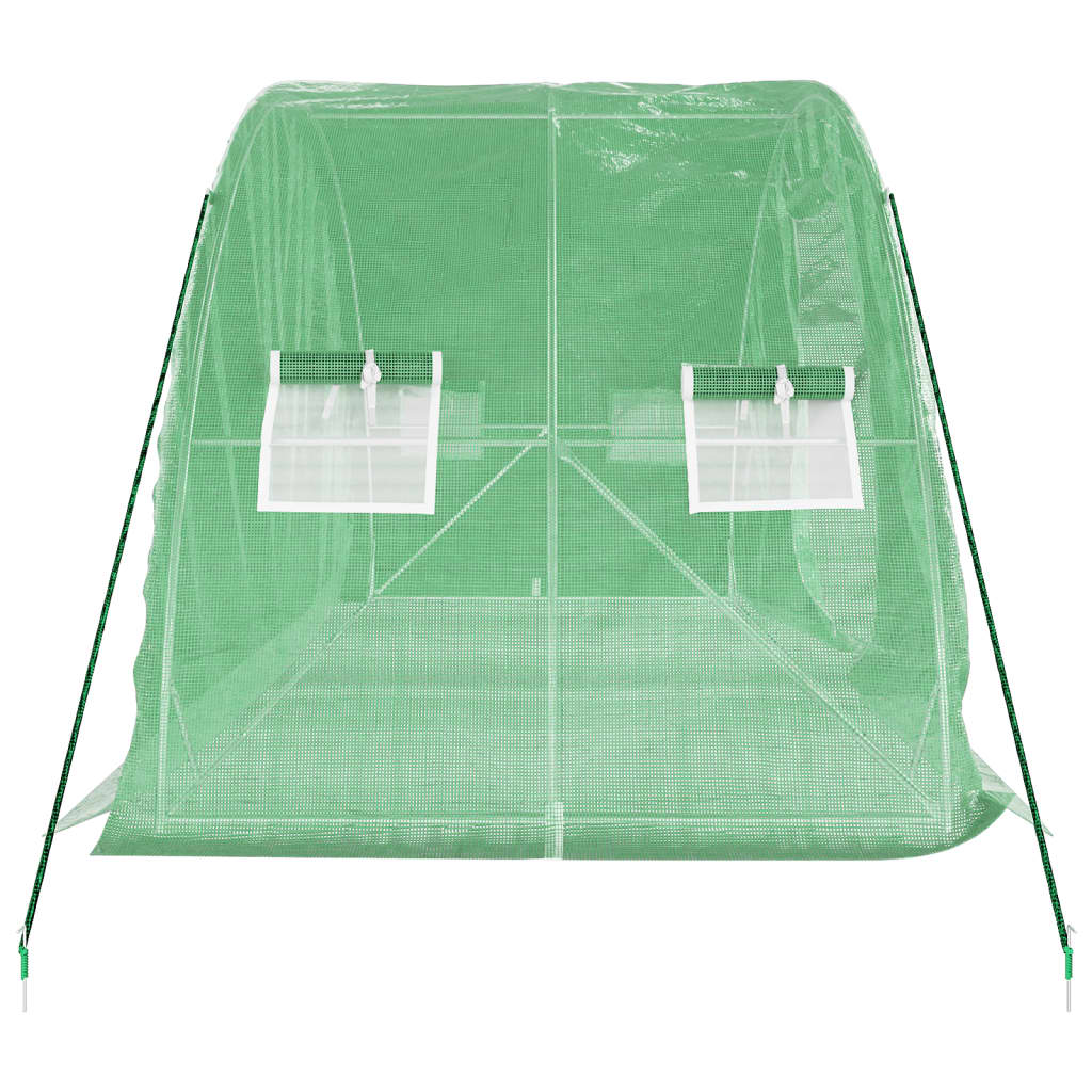 Greenhouse with Steel Frame Green 10 m? 5x2x2.3 m