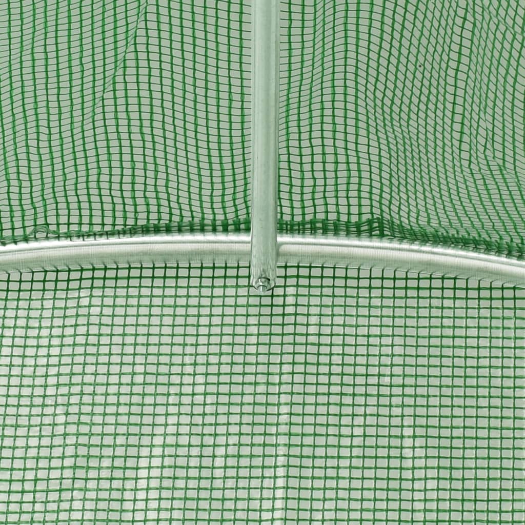 Greenhouse with Steel Frame Green 10 m? 5x2x2.3 m
