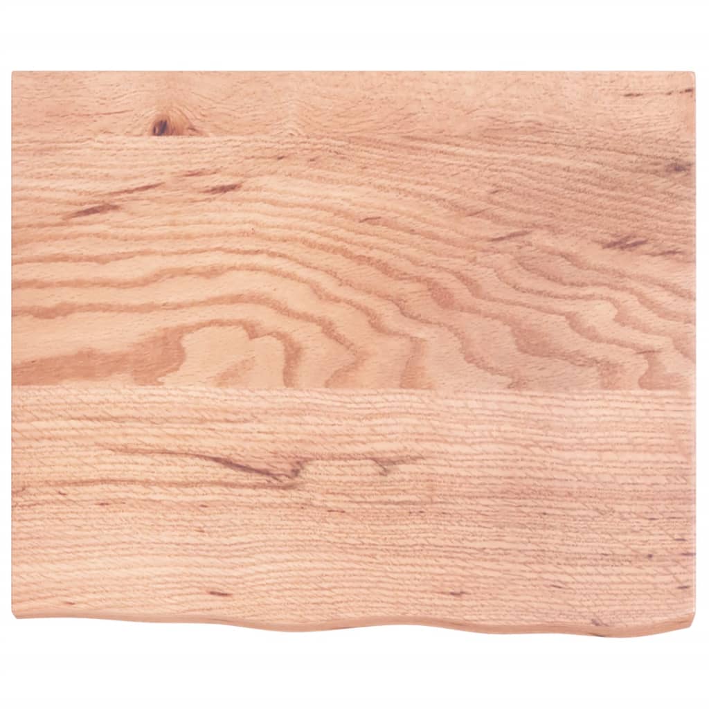 Wall Shelf Light Brown 60x50x(2-4) cm Treated Solid Wood Oak