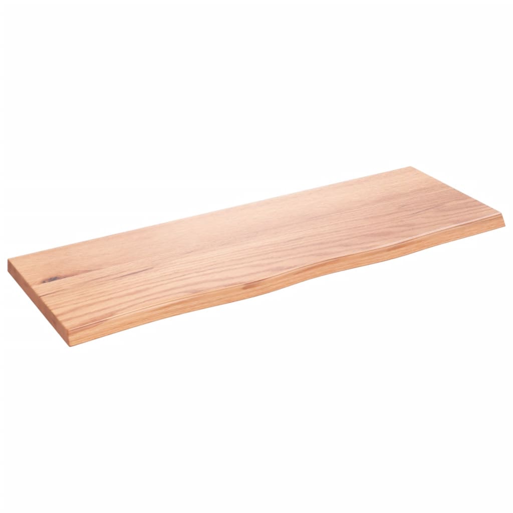 Wall Shelf Light Brown 80x30x2 cm Treated Solid Wood Oak
