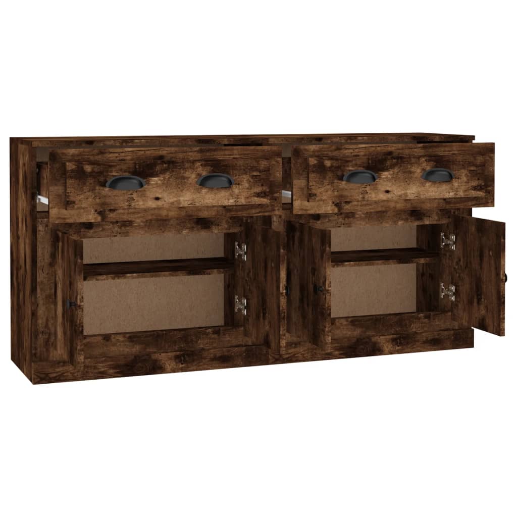 Sideboards 2 pcs Smoked Oak Engineered Wood