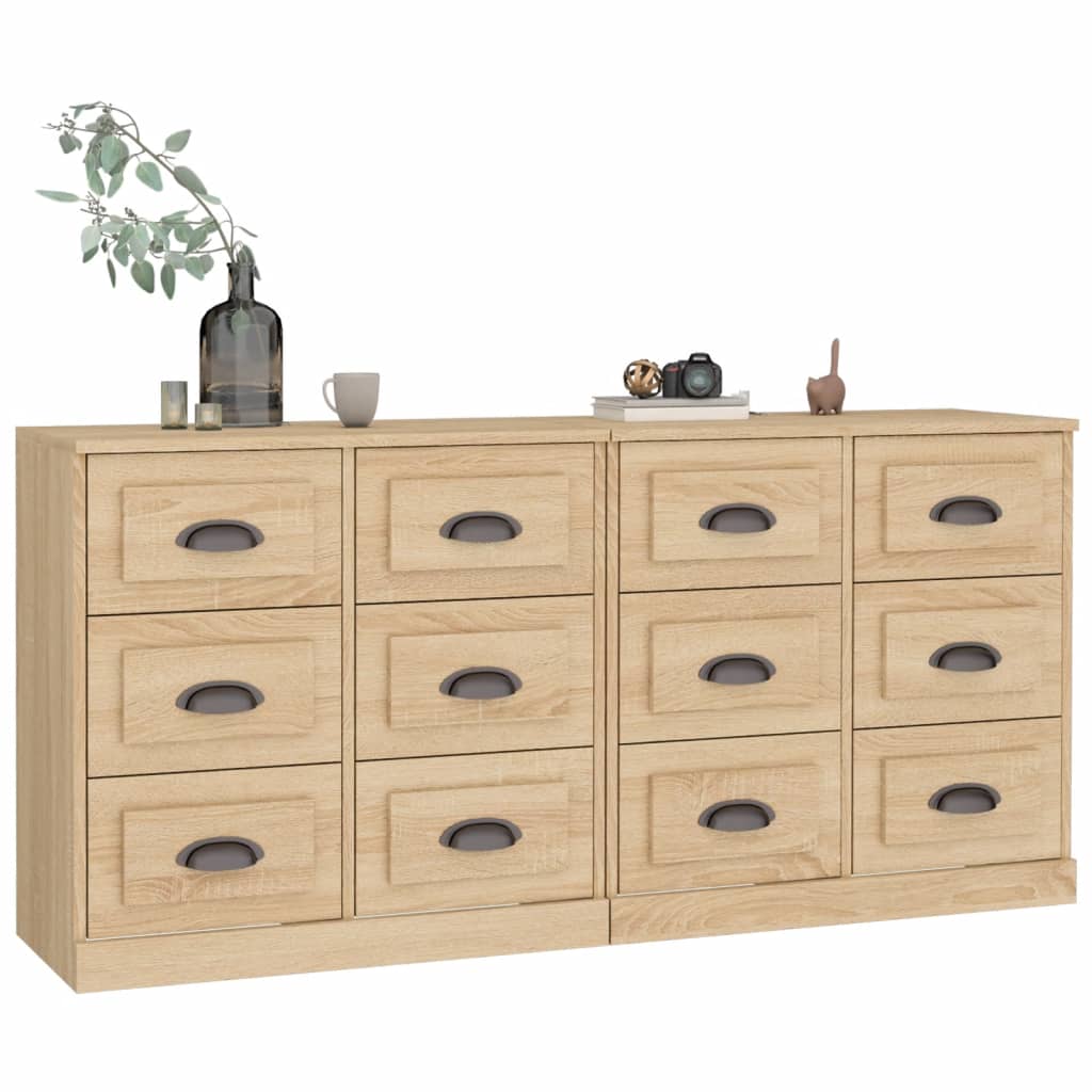 Sideboards 2 pcs Sonoma Oak Engineered Wood