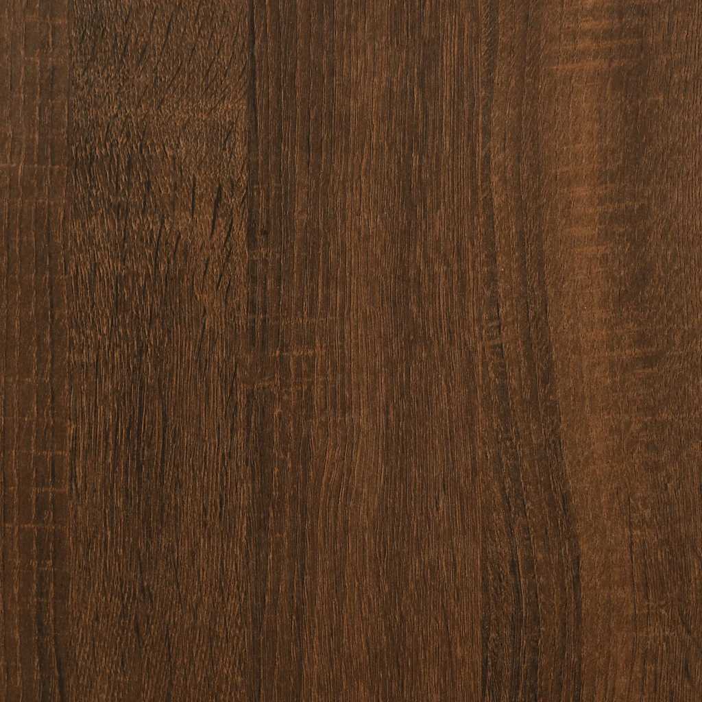 Dressing Table with Mirror Brown Oak 130x50x132.5 cm