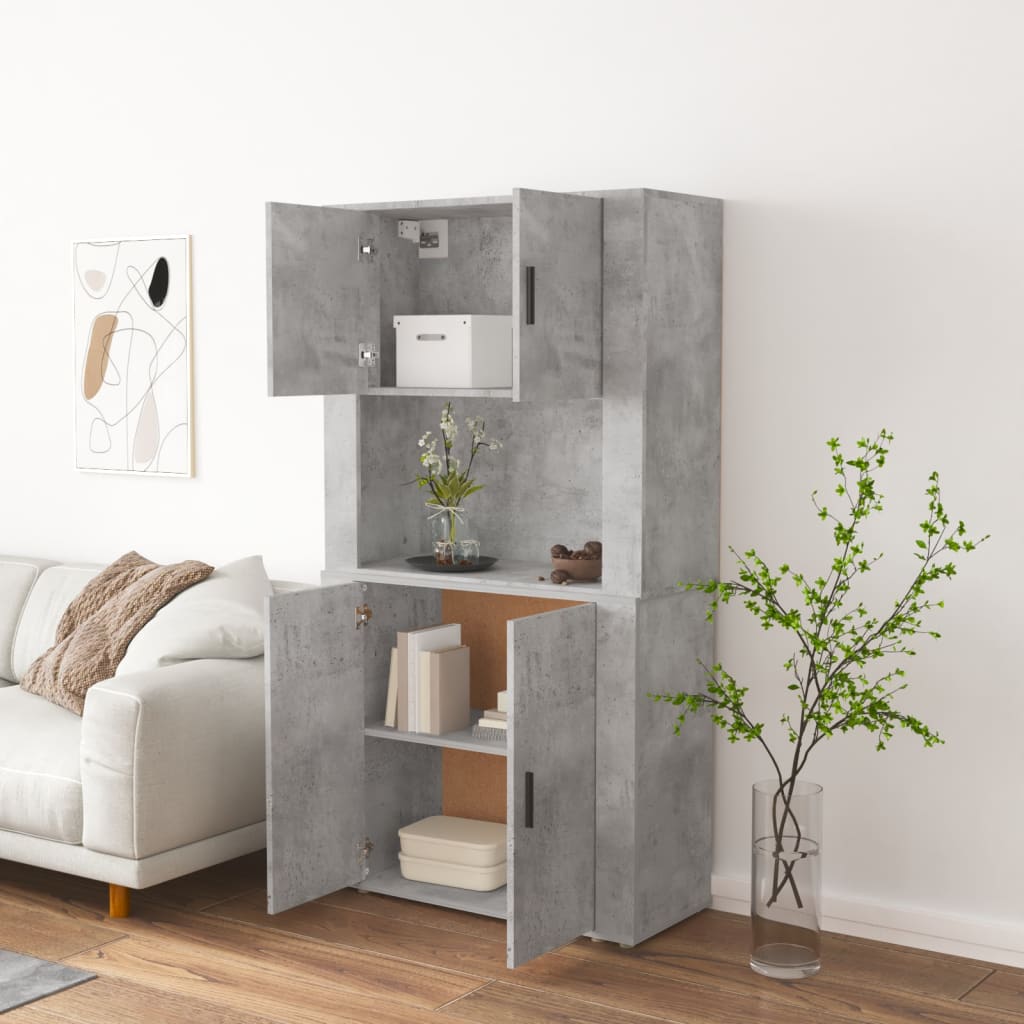 Highboard Concrete Grey Engineered Wood