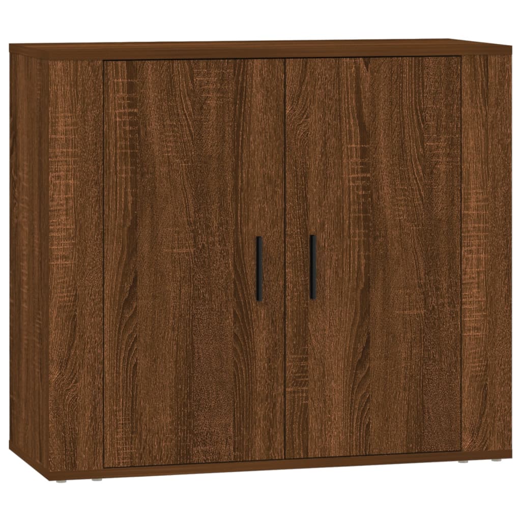 Sideboards 3 pcs Brown Oak Engineered Wood