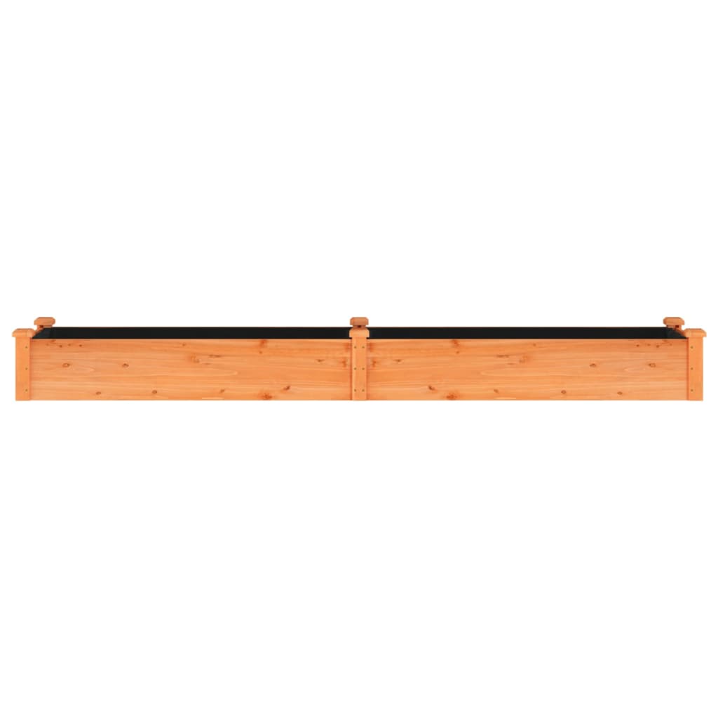 Garden Raised Bed with Liner Brown 240x45x25 cm Solid Wood Fir