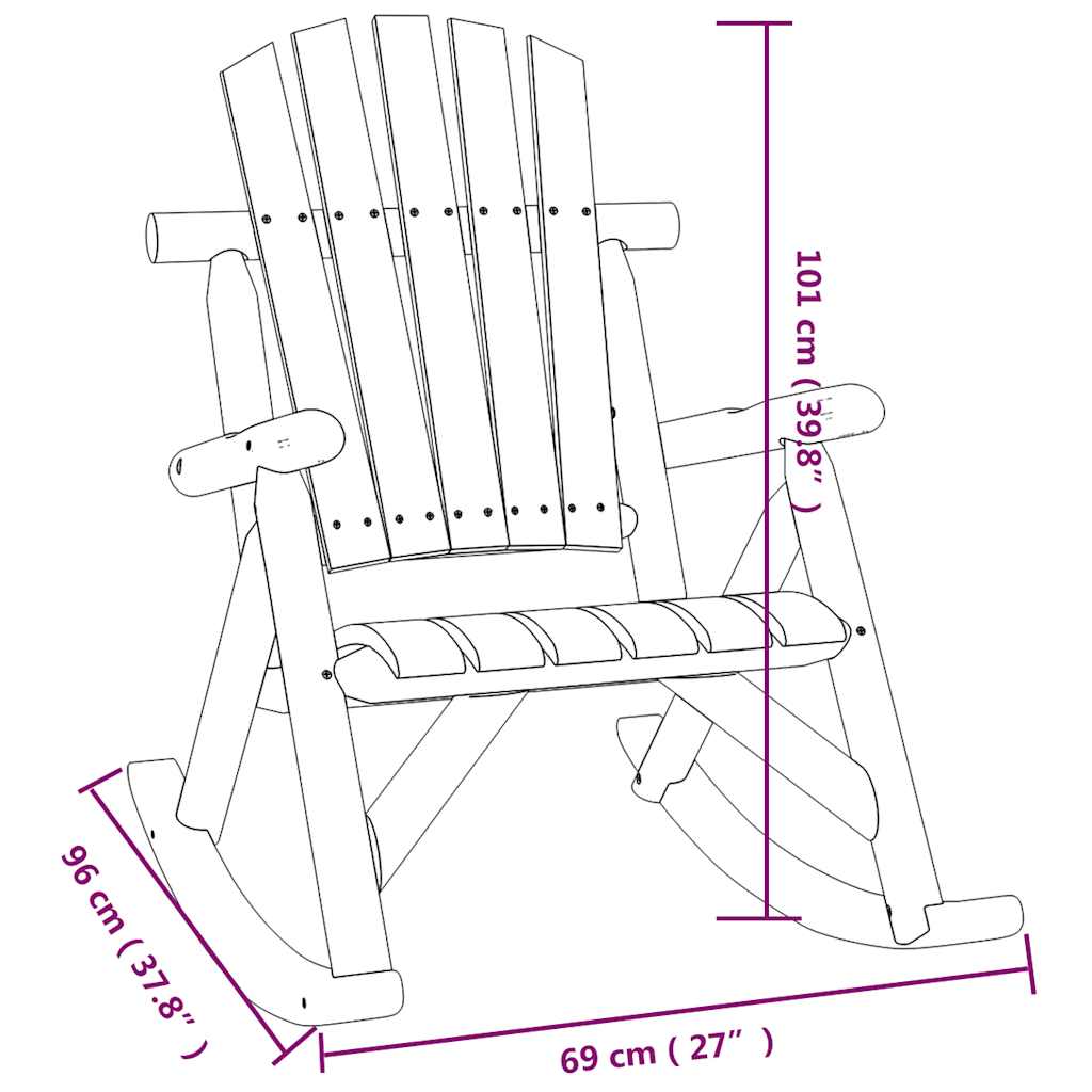 4 Piece Garden Lounge Set Solid Wood Spruce