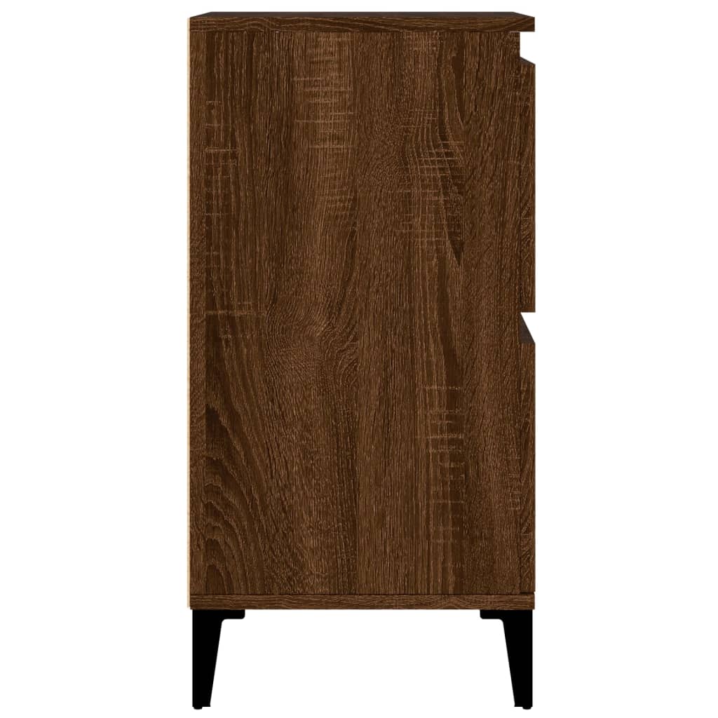 Sideboards 2 pcs Brown Oak 60x35x70 cm Engineered Wood